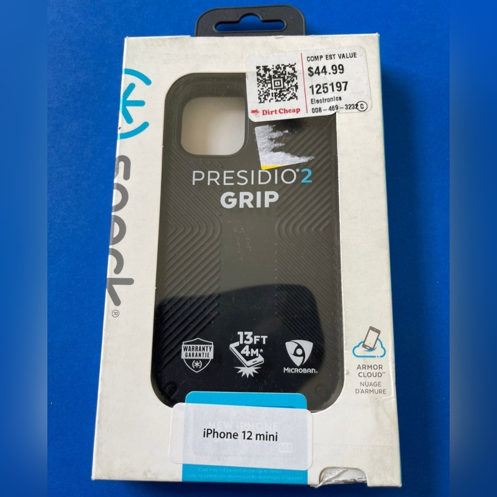 iPhone 12 Mini - Speck Presidio2 Grip Series Case (BLACK) - Picture 4 of 4